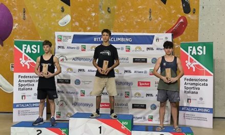 Arrampicata sportiva in azzurro per Leonardo Blasutig
