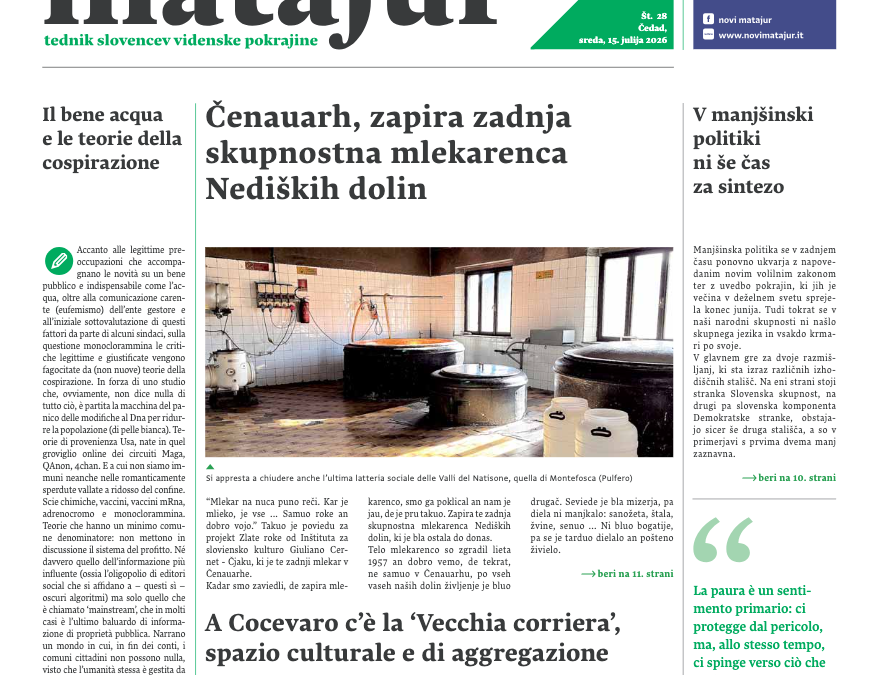 Sreda, 15. julija 2026